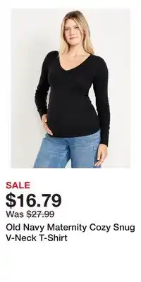 Old Navy Old Navy Maternity Cozy Snug V-Neck T-Shirt offer