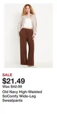 Old Navy Old Navy High-Waisted SoComfy Wide-Leg Sweatpants offer
