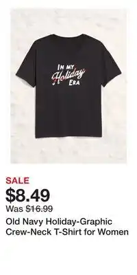 Old Navy Old Navy Holiday-Graphic Crew-Neck T-Shirt for Women offer