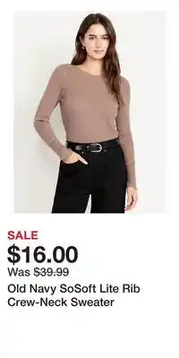 Old Navy Old Navy SoSoft Lite Rib Crew-Neck Sweater offer