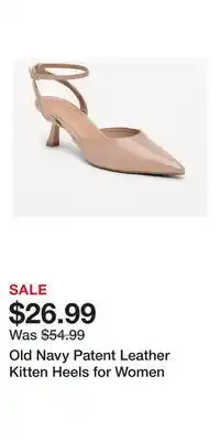 Old Navy Old Navy Patent Leather Kitten Heels for Women offer