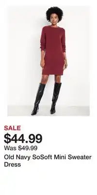 Old Navy Old Navy SoSoft Mini Sweater Dress offer