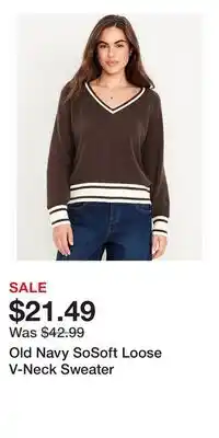 Old Navy Old Navy SoSoft Loose V-Neck Sweater offer