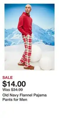 Old Navy Old Navy Flannel Pajama Pants for Men offer