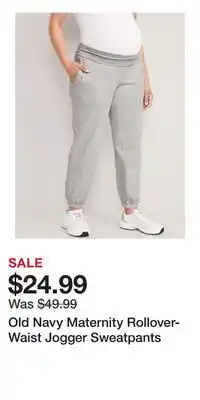 Old Navy Old Navy Maternity Rollover-Waist Jogger Sweatpants offer