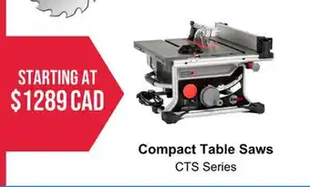 Atlas Tools & Machinery CAD Compact Table Saws offer