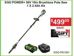 Atlas Tools & Machinery EGO POWER + 56V 10in Brushless Pole Saw offer