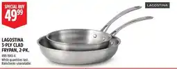 Canadian Tire LAGOSTINA 3-PLY CLAD FRYPAN, 2-PK offer
