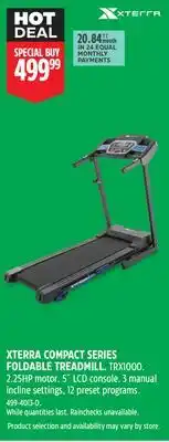 Canadian Tire XTERRA COMPACT SERIES FOLDABLE TREADMILL offer