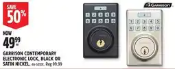 Canadian Tire GARRISON CONTEMPORARY ELECTRONIC LOCK, BLACK OR SATIN NICKEL offer
