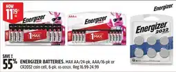 Canadian Tire ENERGIZER BATTERIES offer