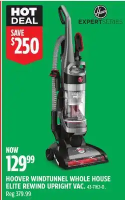 Canadian Tire HOOVER WINDTUNNEL WHOLE HOUSE ELITE REWIND UPRIGHT VAC offer