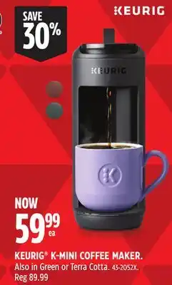 Canadian Tire KEURIG K-MINI COFFEE MAKER offer