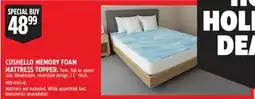 Canadian Tire |CUSHELLO MEMORY FOAM MATTRESS TOPPER offer