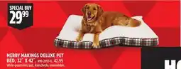 Canadian Tire MERRY MAKINGS DELUXE PET BED, 32˝X42 offer