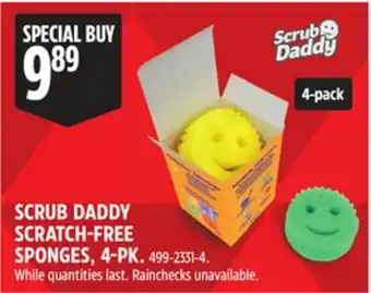 Canadian Tire SCRUB DADDY SCRATCH-FREE SPONGES, 4-PK offer