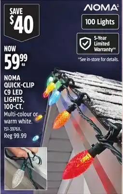 Canadian Tire NOMA QUICK-CLIP C9 LED LIGHTS offer