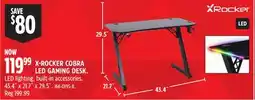 Canadian Tire X-ROCKER COBRA LED GAMING DESK offer