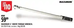 Canadian Tire MAXIMUM 1⁄2˝-DRIVE TORQUE WRENCH offer