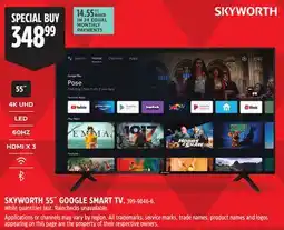 Canadian Tire SKYWORTH 55˝ GOOGLE SMART TV offer
