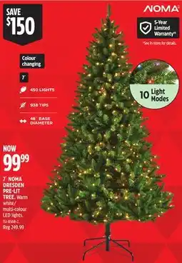 Canadian Tire 7´ NOMA DRESDEN PRE-LIT TREE offer
