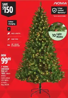 Canadian Tire 7´ NOMA DRESDEN PRE-LIT TREE offer
