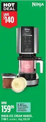 Canadian Tire NINJA ICE CREAM MAKER 7-IN-1 offer
