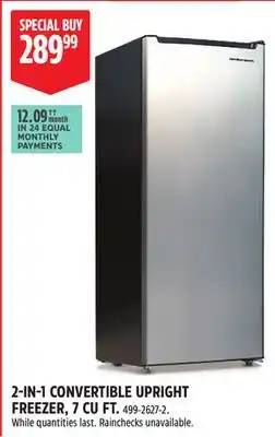 Canadian Tire Hamilton Beach 2-IN-1 CONVERTIBLE UPRIGHT FREEZER, 7 CU FT offer