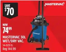 Canadian Tire MASTERVAC 30L WET/DRY VAC offer