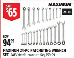 Canadian Tire MAXIMUM 24-PC RATCHETING WRENCH SET offer