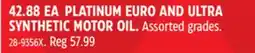 Canadian Tire PLATINUM EURO AND ULTRA SYNTHETIC MOTOR OIL offer