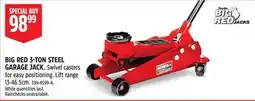 Canadian Tire BIG RED 3-TON STEEL GARAGE JACK offer