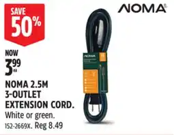 Canadian Tire NOMA 2.5M 3-OUTLET EXTENSION CORD offer