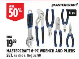 Canadian Tire MASTERCRAFT 6-PC WRENCH AND PLIERS SET offer