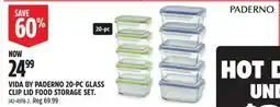 Canadian Tire VIDA BY PADERNO 20-PC GLASS CLIP LID FOOD STORAGE SET offer