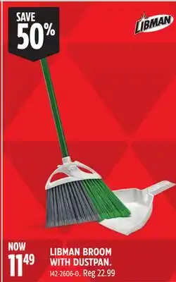 Canadian Tire LIBMAN BROOM WITH DUSTPAN offer