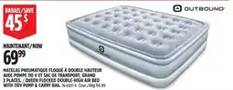 Canadian Tire QUEEN FLOCKED DOUBLE-HIGH AIR BED WITH 110V PUMP & CARRY BAG offer