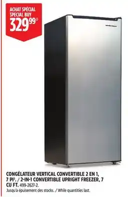 Canadian Tire 2-IN-1 CONVERTIBLE UPRIGHT FREEZER, 7 CU FT offer