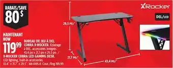 Canadian Tire X-ROCKER COBRA LED GAMING DES offer