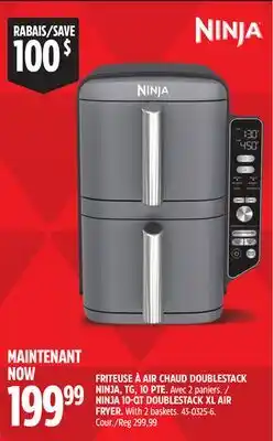 Canadian Tire NINJA 10-QT DOUBLESTACK XL AIR FRYER offer