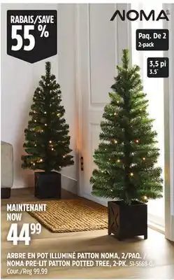 Canadian Tire NOMA PRE-LIT PATTON POTTED TREE, 2-PK offer