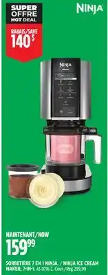 Canadian Tire NINJA ICE CREAM MAKER offer