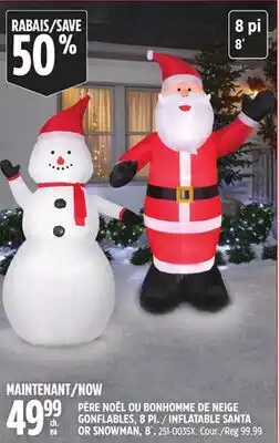 Canadian Tire INFLATABLE SANTA OR SNOWMAN, 8´ offer