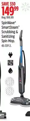 Canadian Tire BISSELL SpinWave SmartSteam Scrubbing & Sanitizing Spin Mop offer