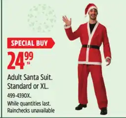 Canadian Tire Adult Santa Suit. Standard or XL offer