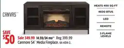 Canadian Tire CANVAS Canmore 54˝ Media Fireplace offer