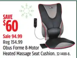 Canadian Tire Obus Forme 8-Motor Heated Massage Seat Cushion offer
