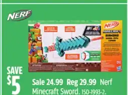 Canadian Tire Nerf Minecraft Sword offer
