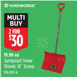 Canadian Tire Yardworks Jumpstart Snow Shovel, 18˝ Scoop offer