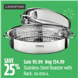 Canadian Tire Lagostina Stainless-Steel Roaster with Rack offer